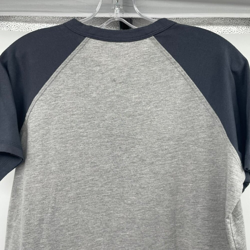 Desplato Men's Henley T-Shirt Gray/Blue Size Small - Picture 6 of 8